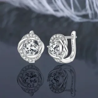 IOGOU 0.8CT 6x6mm Heart Moissanite Hoop Huggie Earrings for Women 925 Silver GRA Certified D-E Lab Diamond Fine Wedding Jewelry