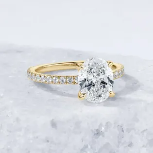 IOGOU Main Diamond Oval Cut 3CT Moissanite Engagement Ring for Women Genuine 925 Silver Classic Wedding Fine Jewelry Accessories