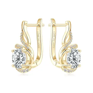 IOGOU Sterling Sliver 925 8mm 2ct Moissanite Diamond Hoop Earrings for Women Luxury 2025 Trendy Dlicate Anniversary Jewelry Gift